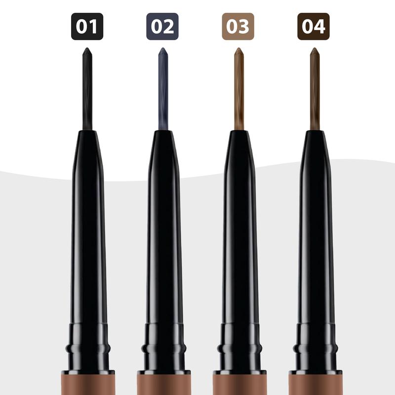 SHCOETY Double head ultra-Fine Eyebrow Pencil 4-color natural long-lasting waterproof, sweat resistant and non-smudding ultra-fine core Makeup Cosmetic