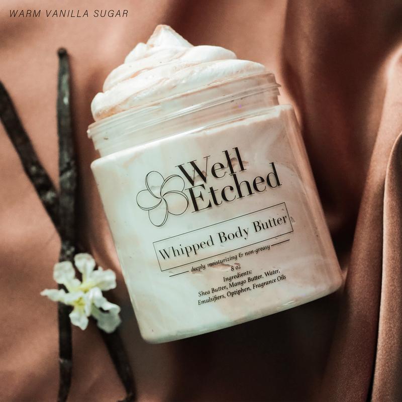 Non-greasy Whipped Body Butter | shea butter, mango butter, natural hydrating moisturizer