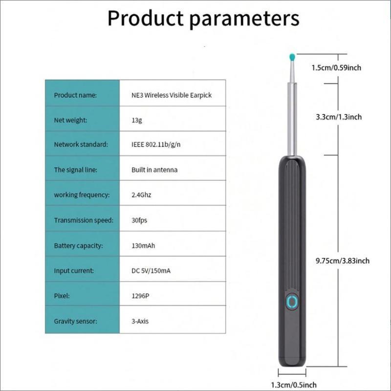 Electric Earwax Removal Tool with Camera, 1 Box Rechargeable Ear Cleaner & Accessories, Easy and Safe Earwax Removal Tool for Kids and Adults