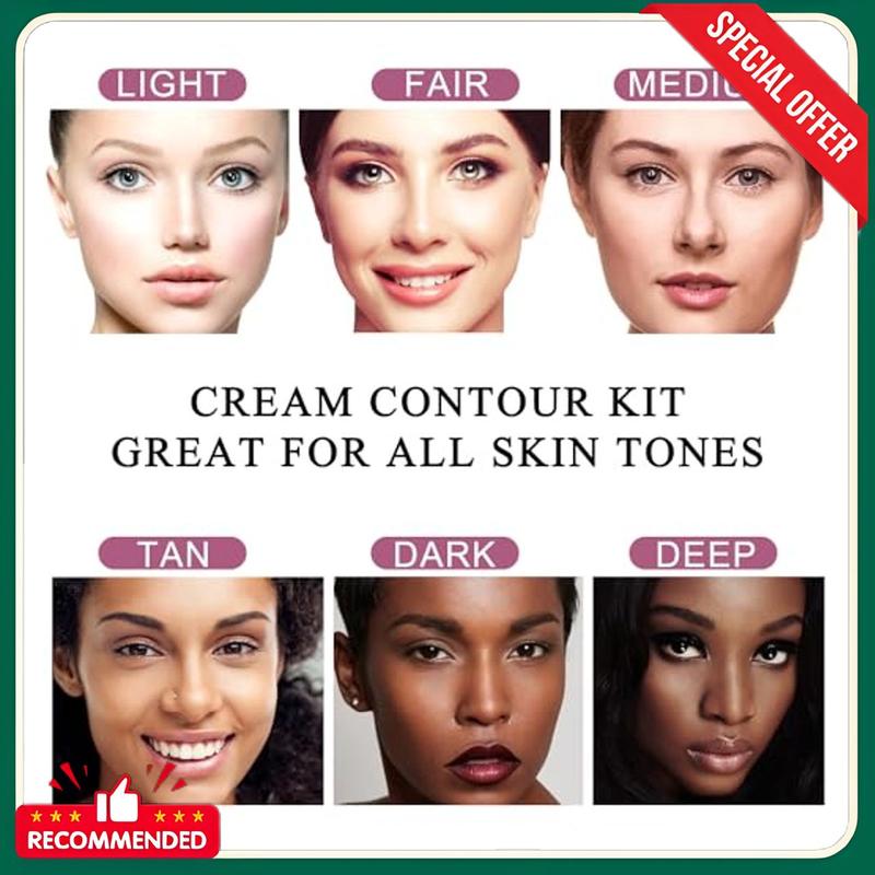 Youngfocus Cosmetics Cream Contour Best 8 Colors Contouring Foundation - Highlighting Makeup Kit Concealer Palette - Vegan, Cruelty Free and Hypoallergenic - Instruction Manual（Face Blushes）