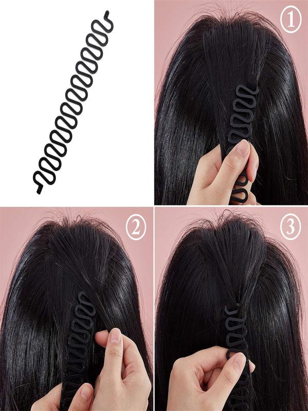 2024 New Style Solid Color Hair Braiding Tool, Hair Wavy Braiding Tool, Hair Styling Tool, Hair Accessories for Women & Girls for Various Hairstyle Use