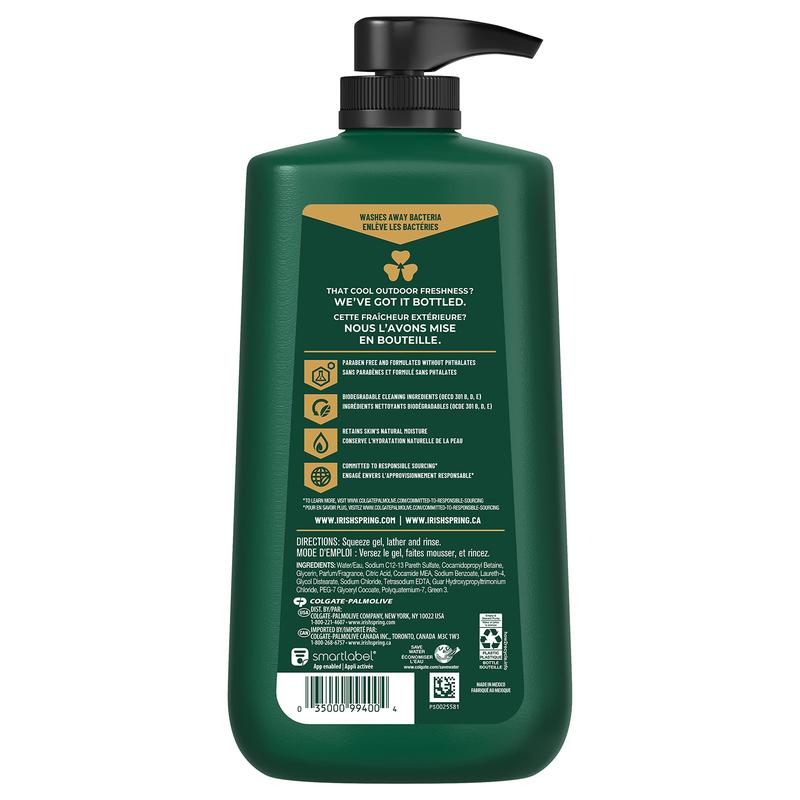 Irish Spring 5 in 1 Body Wash for Men, Men's Body Wash, Smell Fresh and Clean for 24 Hours, Conditions and Cleans Body, Face, and Hair, Made with Biodegradable Ingredients, 30 Oz Pump