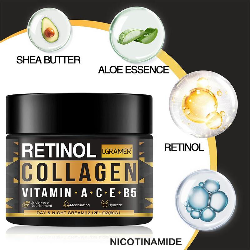 Retinol Collagen Moisturizing Facial Skincare Cream, Brightening & Firming Facial Lotion, Beauty & Personal Care Product for Men