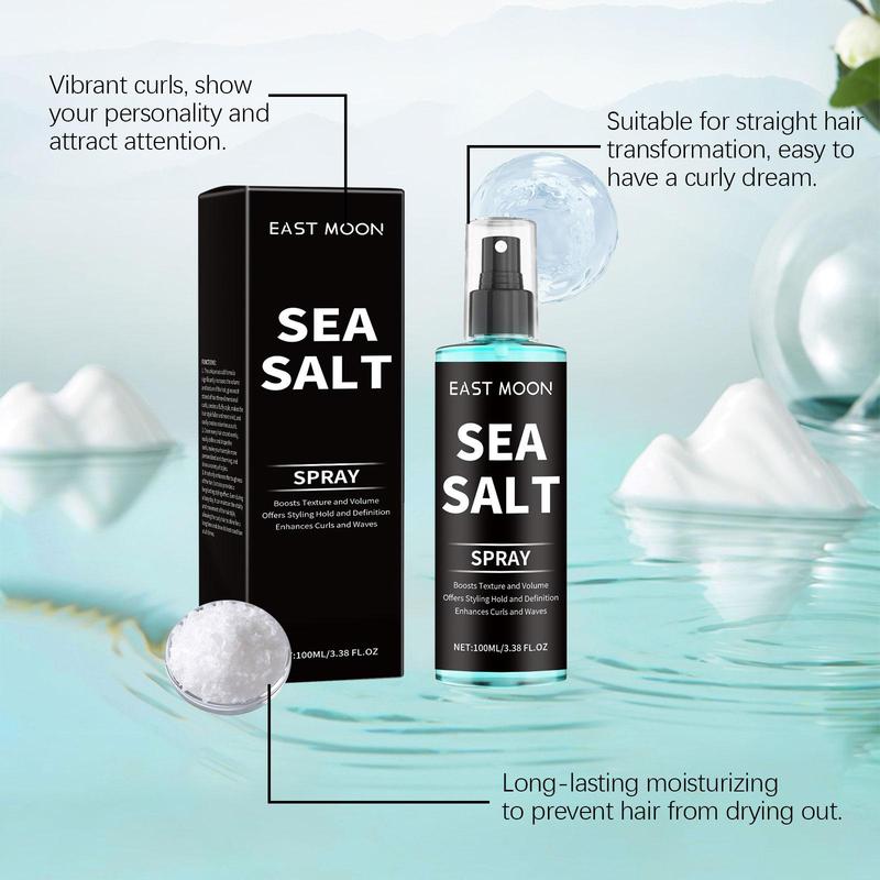 Sea Salt Spray, 2 Counts set Long Lasting Hair Styling Spray, Hair Styling Product for Women & Men, Professional Hair Styling Product for Daily Use, Haircare Kit