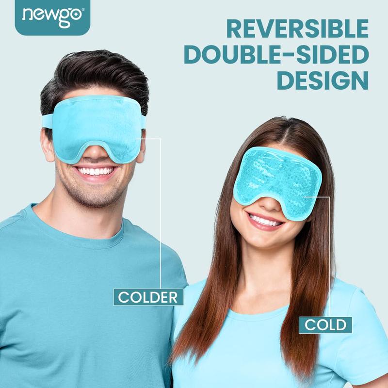 Cold Eye Mask Cooling Eye Mask for Dry Eyes, Gel Eye Mask Eye Ice Pack Reusable Cold Eye Compress for Dark Circles, Migraines, Eye Surgery, Skin Care (Blue)