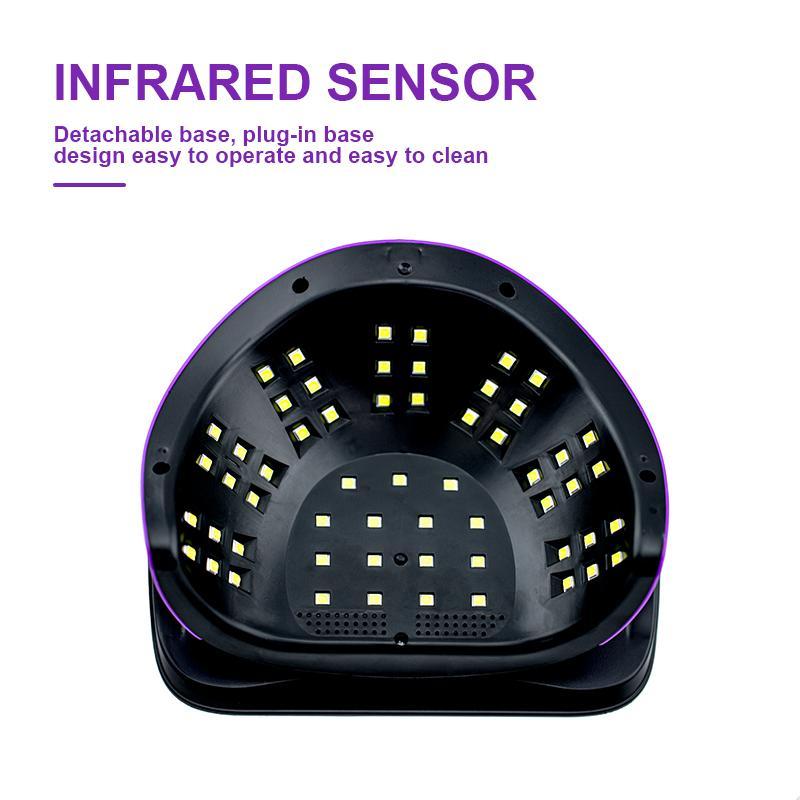 UV LED Nail Lamp, Professional Nail Dryer Lamp with 4 Timmer Setting Sensors, Nail Art Curing Lamp for Home & Salon Use