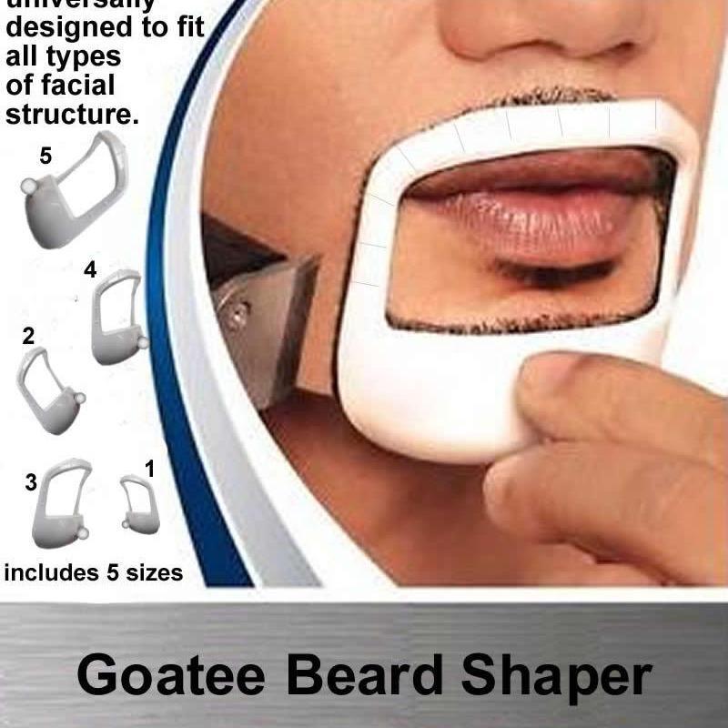 Beard Shaping Stencil, 5 Counts set 5 Sizes Beard Care & Styling Shaper, Professional Beard Shaping Tool for Men