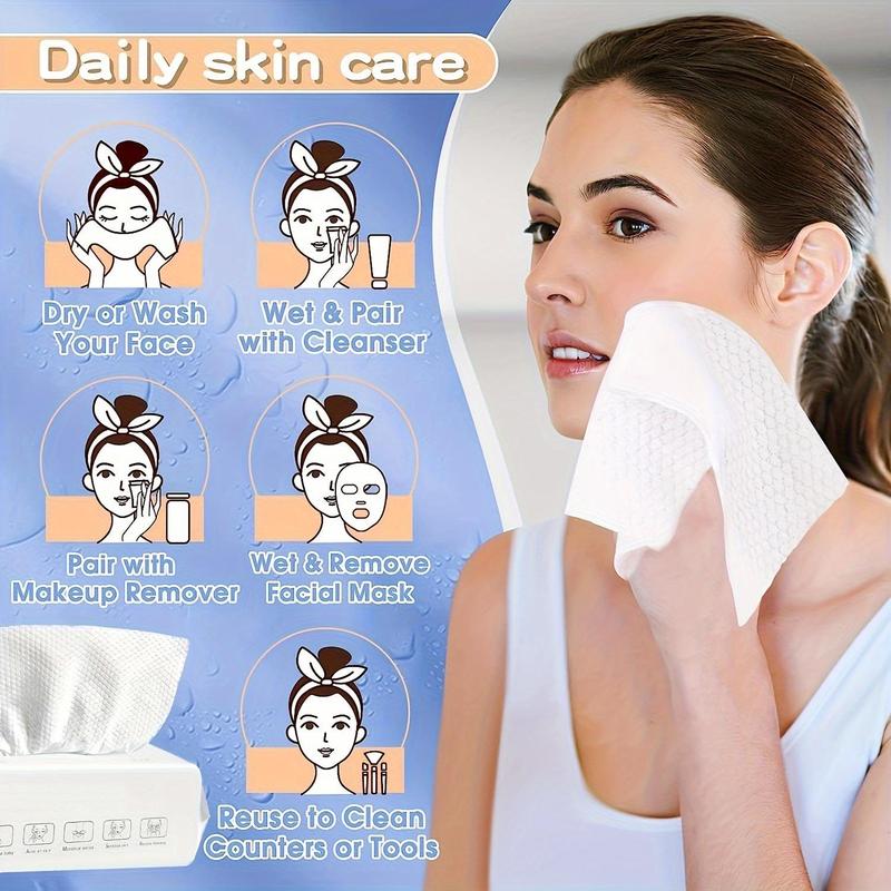 Disposable Face Towel, 1 2 4 6 8 10 Packs Soft Multi-purpose Facial Dry Wipe for Skin Care & Makeup Removal, Facial Cleaning Tool for Hotel Home,  Cleansing Hygiene Products