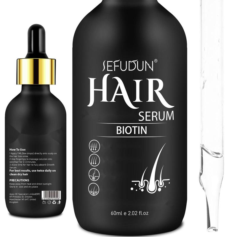 Sefudun 5% Minoxidil Hair Serum, 60ml - Morning and Evening Haircare Comfort  -  Minoxidil Hair Serum *2 with roller (25% OFF)