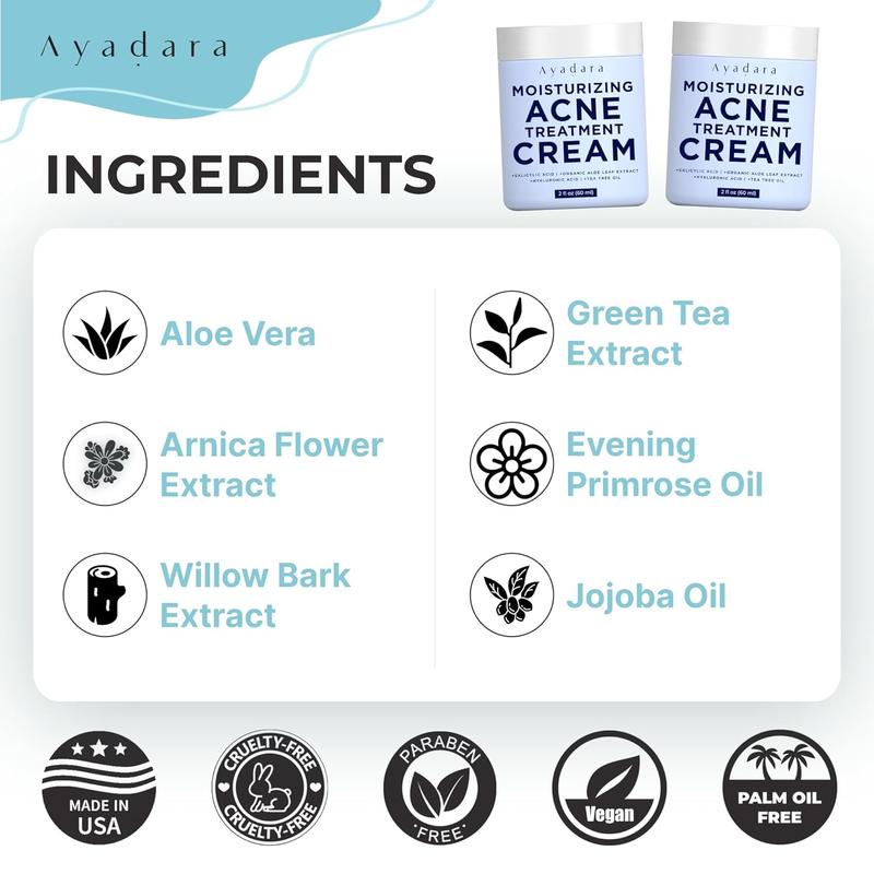 AYADARA Breakout Warrior Acne Cream Facial Flower