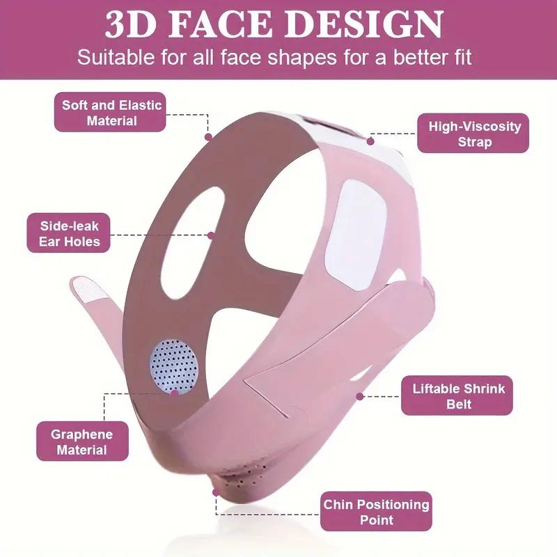 Double Chin Reducer V Line Face Lifting Tape Face Strap, Soft Silicone Chin Strap Face Shaper to Removing Double Chin for Women and Men, Black Friday, Christmas Gift