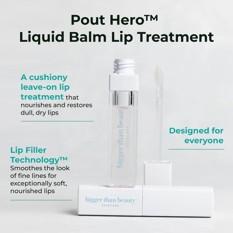 Pout Hero™ Liquid Balm Lip Treatment for Soft and Smooth Lips Bright Cleansing