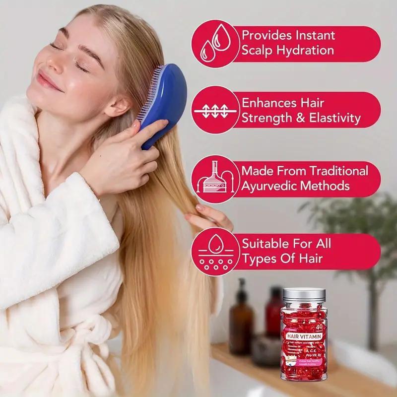 Moroccan Argan Oil Hair Vitamin Capsule, 1 2 3 Bottles Moisturizing Hair Care Essence for Strengthening Hair, Hydrating Hair Care Products for Women