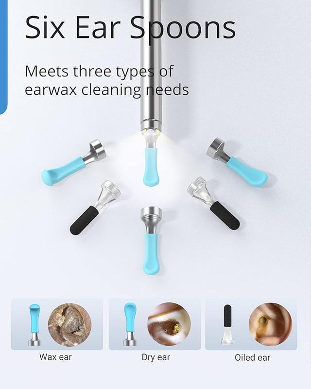 BEBIRD Wax Removal Tool: R1 Upgraded Ear Canal Cleaner with 1080P Camera, Smart Visual Wax Remove Kits with 6 LED Lights & Multi Replacement Tip for Daily Cleaning Ear