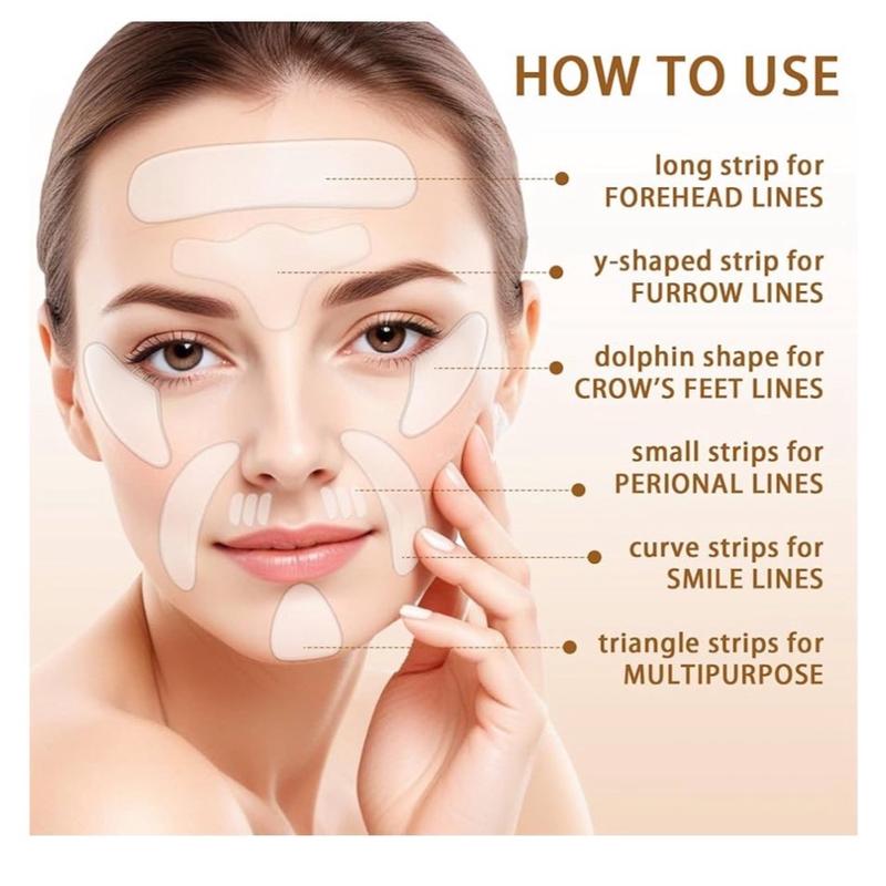 16 Pcs Reusable Silicone Anti Wrinkle Patches for Face - Forehead Wrinkle Treatment - Skincare, Comfort