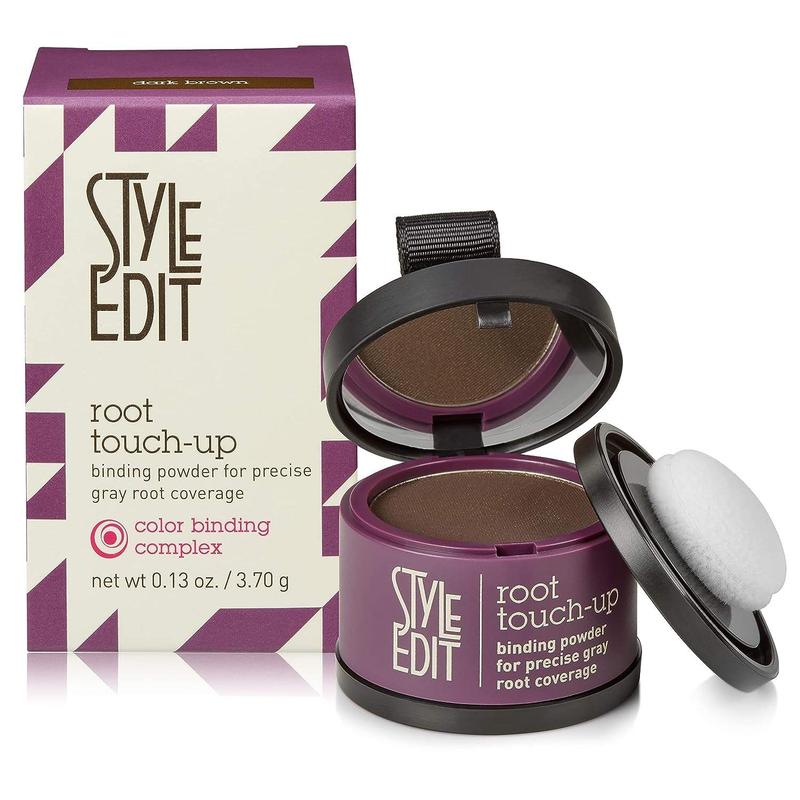 Style Edit Root Cover Up Hair Color Concealer Powder - Brown Hair - Salon Worthy Results made in the USA Hair Dye Haircare Silicone