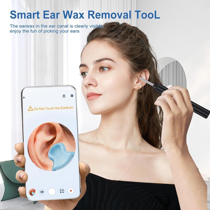 Intelligent Visual Ear Scoop Ear Wax Removal Tool, 1 Box Ear Wax Remover with 6 Counts Ear Cover & 8 Counts Ear Pick Tools, Ear Wax Removal Products, Christmas Gift