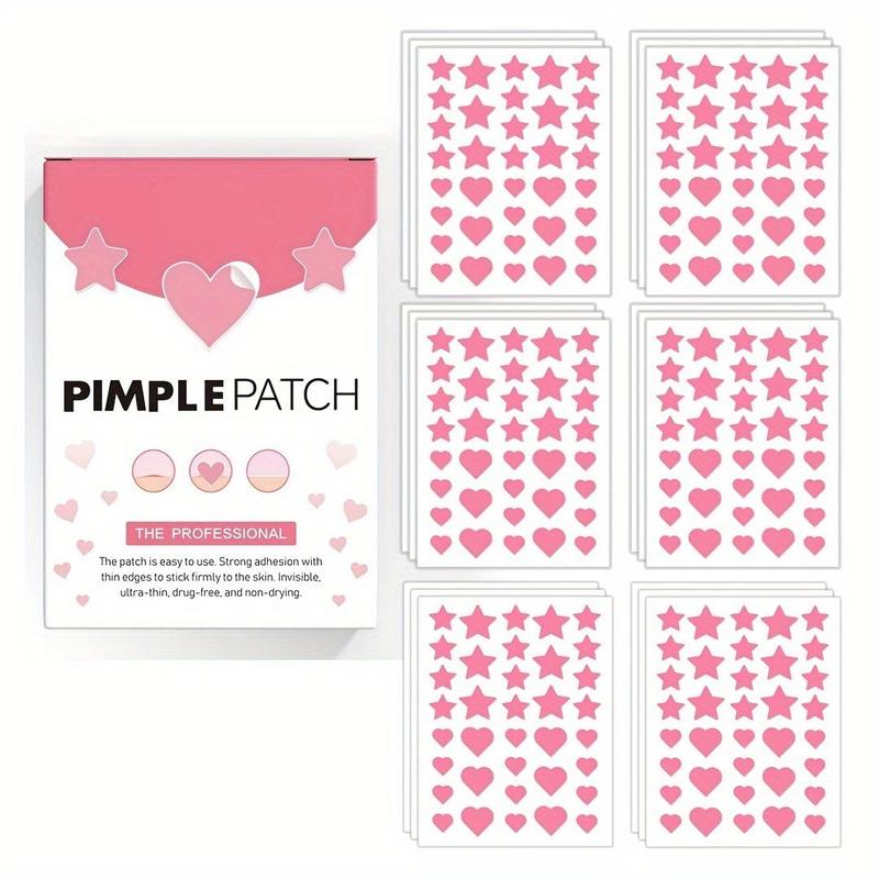 Star & Heart Shaped Acne Patches, 432pcs box Invisible Acne Cover Patches, Facial Skin Care Products for Women & Men, Christmas Gift