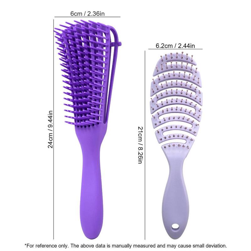 Hair Combs, 2 Counts Detangling Brush, Scalp Massage Hair Brush Detangler Brush for Curly Hair Thick Hair