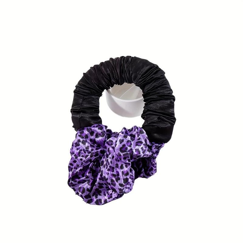 Flexible Hair Styling Tool, Portable Leopard Print Sleeping Hairdressing Curler Scrunchies, Heatless Hair Curler Scrunchies, Hair Styling Tool, Christmas Gift