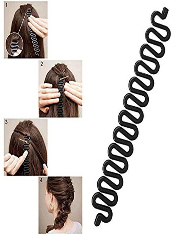 2024 New Style Solid Color Hair Braiding Tool, Hair Wavy Braiding Tool, Hair Styling Tool, Hair Accessories for Women & Girls for Various Hairstyle Use