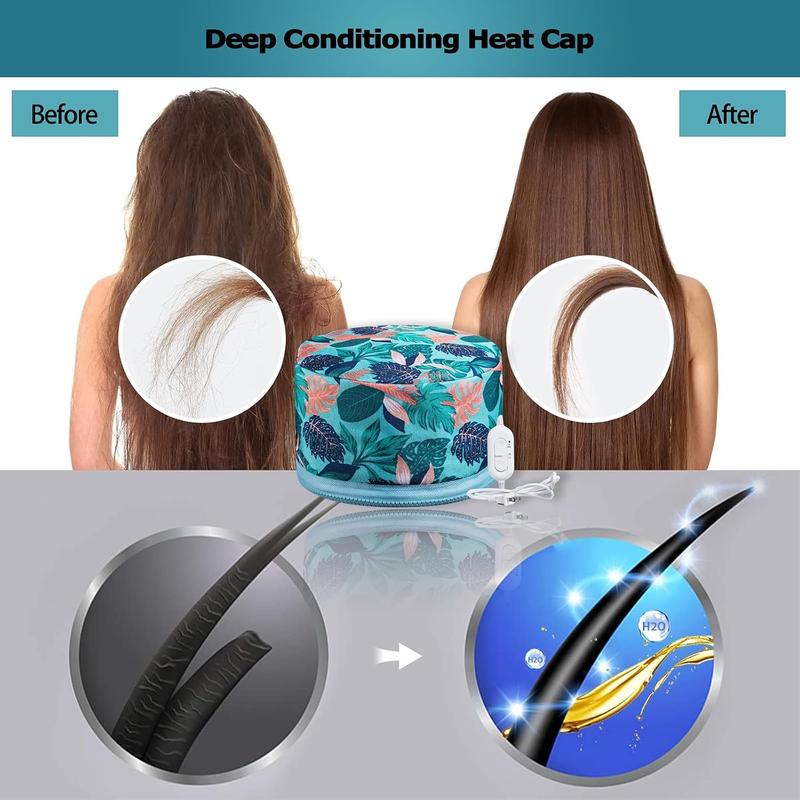 Hair Steamer Thermal Heat Cap ???????? ???? Deep Conditioning Natural Black Hair Scalp Treatment Spa Hot Head Care Electric for Home Use