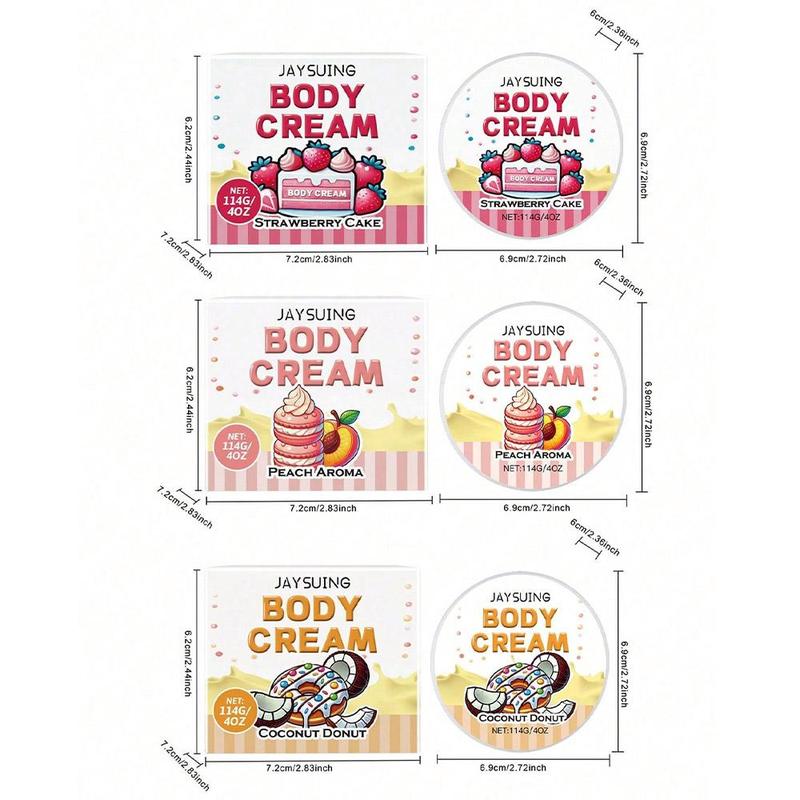 Strawberry Cake Body Cream, 1 Count Moisturizing Body Lotion, Hydrating Body Care Cream, Refreshing Body Care Product for Women & Men