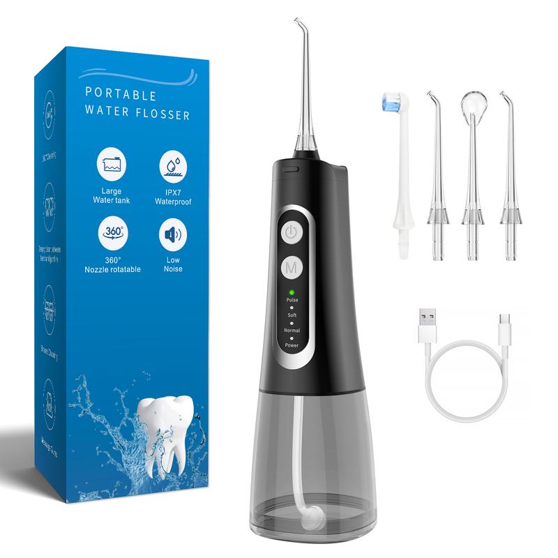 Joyye Oral Irrigator, Water Flosser, 4 Cleaning Modes, Deep Clean Your Teeth, Detachable 300ml Water Tank, IPX7 Waterproof, Low Noise, Ideal for Travel, Durable Cleansing