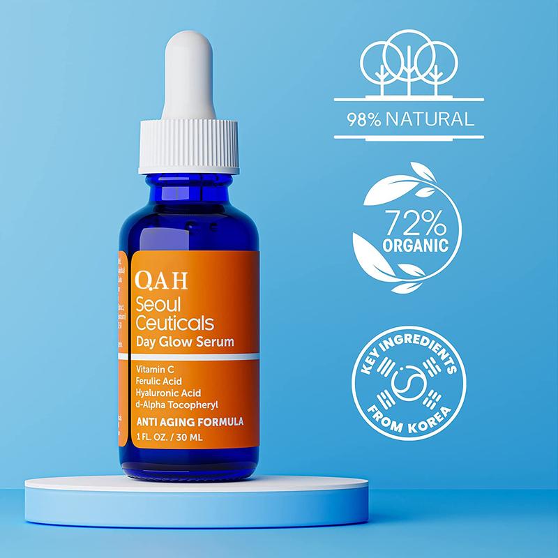 SeoulCeuticals Korean Skin Care 20% Vitamin C Hyaluronic Acid Serum + CE Ferulic Acid - Potent Anti Aging, Anti Wrinkle Korean Beauty 1oz Acne Clear Daily Facial Facial Serum Skin Repair Comfort