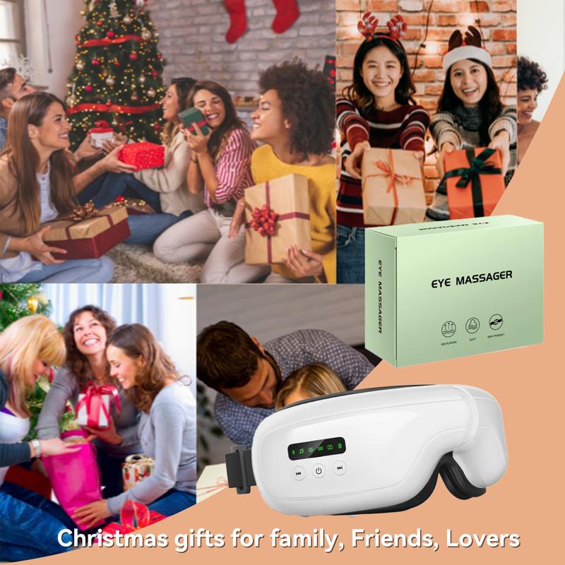 Gifts set Portable Massager Eye Massage Machine with Heating Function Bluetooth-compatible Music Eye Care Product for Relaxation Christmas Comfort