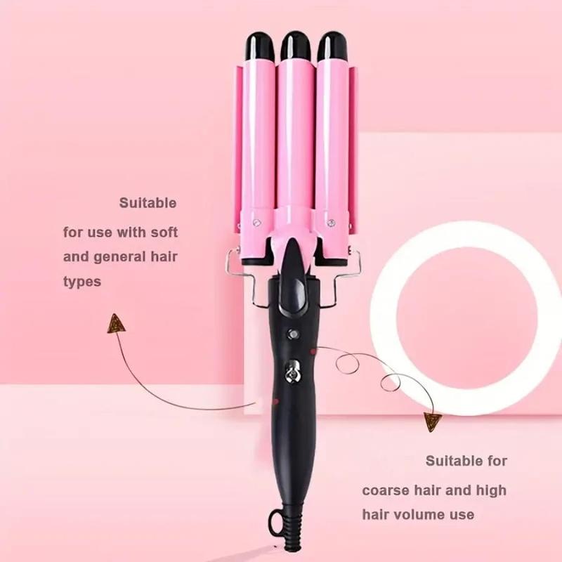 3-barrel Hair Curler, Electric Heated Hair Curler, Hair Styling Tool for Women, Efficient Hair Styling Tools, Christmas Gift