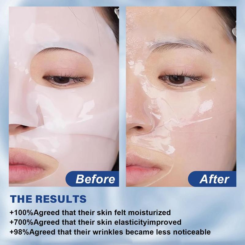 GGV Deep Collagen Face Mask,The Original Overnight Collagen Mask,Skin Firming, Daily Moisturizing & Nourishing, Skincare Delicate,Soothing and Smooth Skin Repair,Increase Skin Moisture,Comfort Facial Skin,5PCS Moisturize Radiant