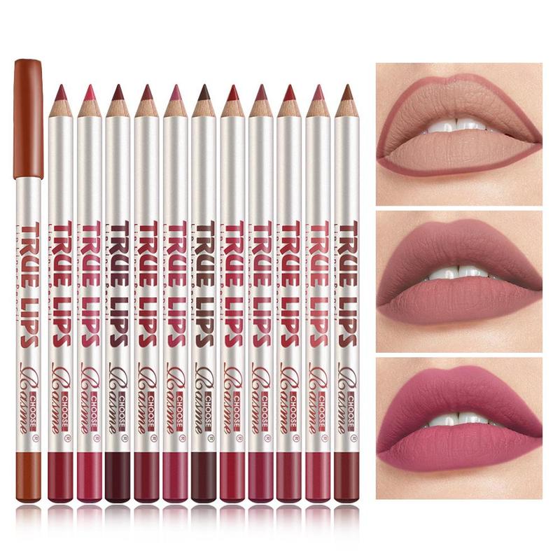 Lip Makeup Sets (24pcs set), Including 12pcs Matte Liquid Lipstick & 12pcs Lip Liner, Matte Lipstick & Lip Liner, Lip Kit, Non-stick Cup Matte Lips Gloss for All Occasions Lip Makeup, Makeup Cosmetic for Girls and Women, Pennywise Makeup, Christmas Gift