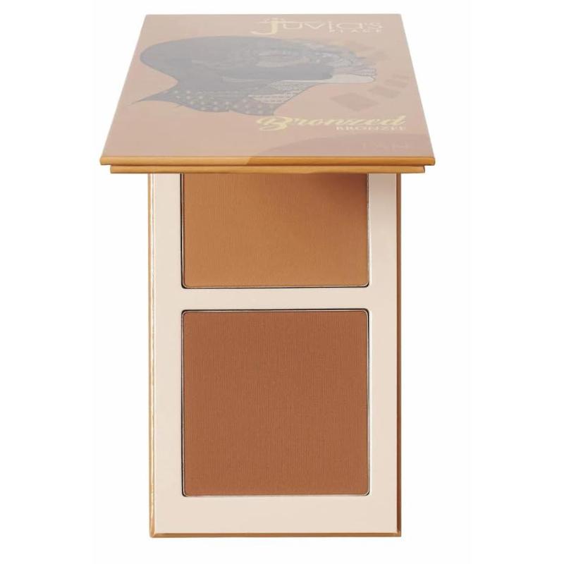 Bronzed Duo Bronzer Tan - Soft Matte Bronzer, Contour Powder, Bronzer Pressed Powder, Long-Wearing & Buildable Bronzing Powder - Suitable for Tan  Tone