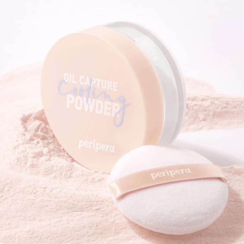 [Peripera] Oil Capture Cooling Powder, Mattifying Face Powder, Oil Control Powder, Lightweight Cooling Powder, Shine-Free Finish, Makeup Setting Powder, Korean Beauty, Long-Lasting Oil Absorbing Powder