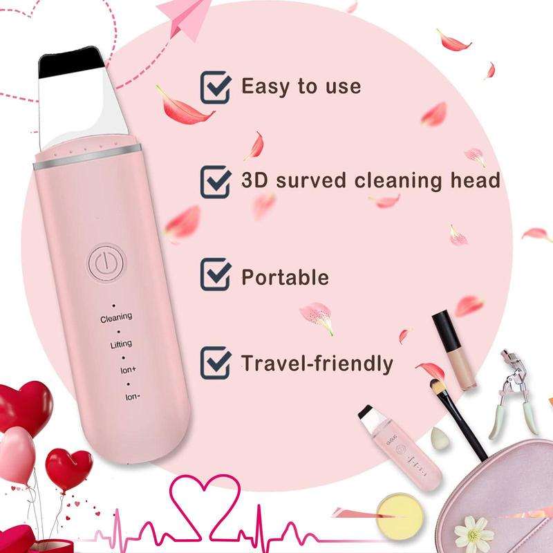 Skin Scrubber Face Spatula Skin Spatula Pore Cleaner Blackhead Remover Tools for Facial Deep Cleansing 4 Modes, Electric Facial Cleansing Tool, Face Scrubber, Skincare Products