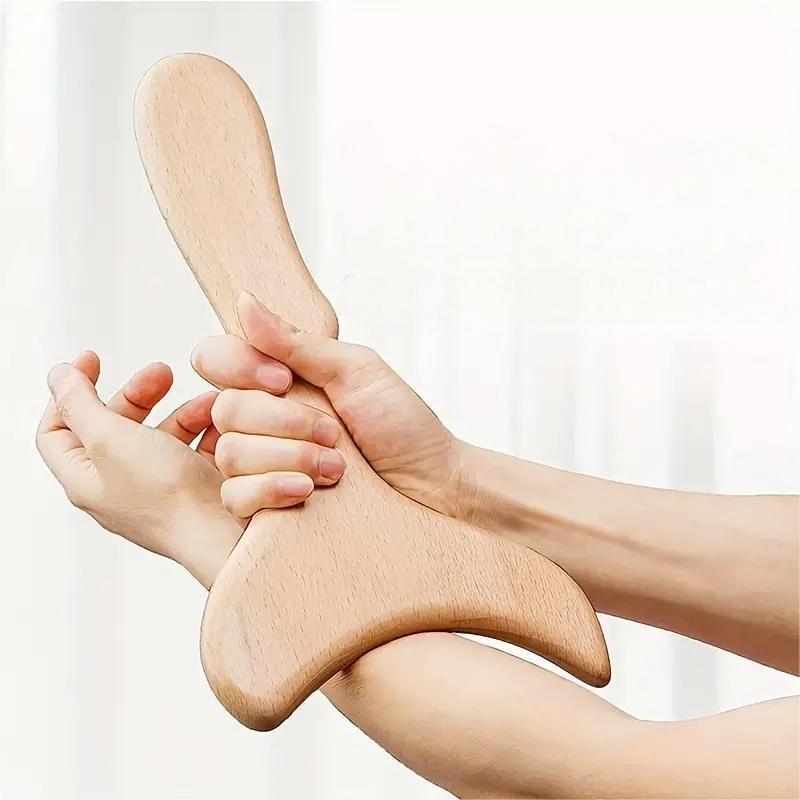 Wooden Fish Tail Shaped Massage Tool, Multifunctional Body Massage Tool, Manual Massage Tool for Home Use, Bath & Body Care Tool