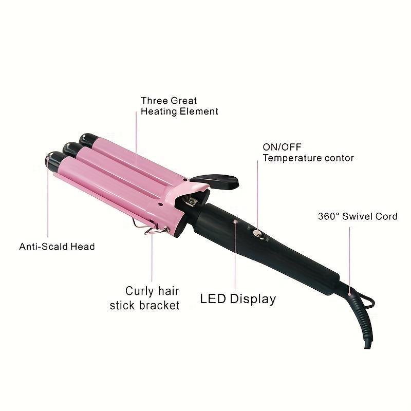 3-barrel Hair Curler, Electric Heated Hair Curler, Hair Styling Tool for Women, Efficient Hair Styling Tools, Christmas Gift