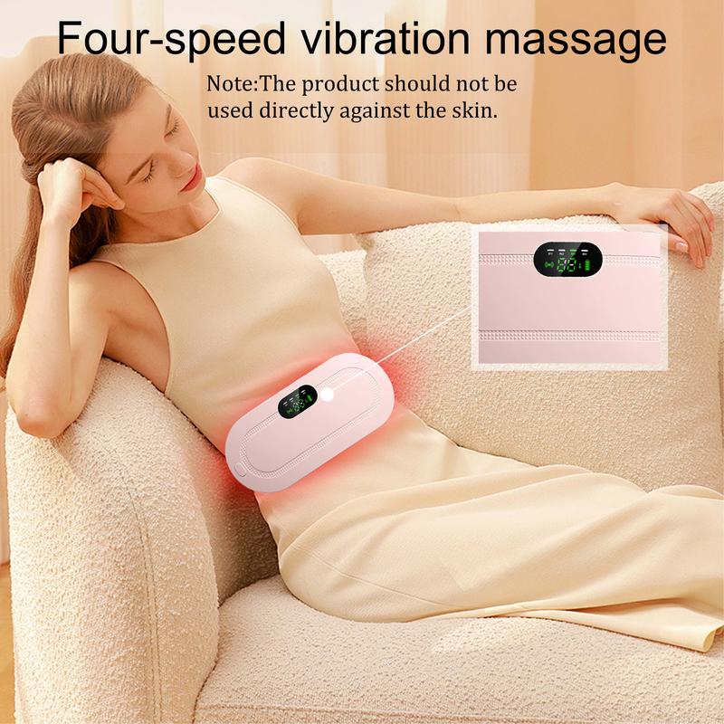 Wearable Electric Menstrual Heating Pad, Hot Massage Heating Pad, warming belt for Cramps with Vibration & Massage, Abdominal Relieve with Three Levels, Best Gifts for Woman