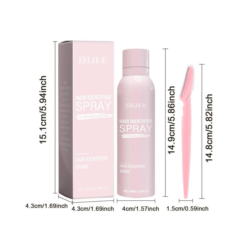 Hair Identifier Spray, 1 Set 2 Sets Hair Removal Spray, Facial Hair Removal Cream, Hair Removal Kit, Suitable for Women All Skin and Hair Types, Body Care Products, Christmas Gift