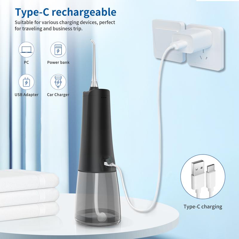 Joyye Oral Irrigator, Water Flosser, 4 Cleaning Modes, Deep Clean Your Teeth, Detachable 300ml Water Tank, IPX7 Waterproof, Low Noise, Ideal for Travel, Durable Cleansing