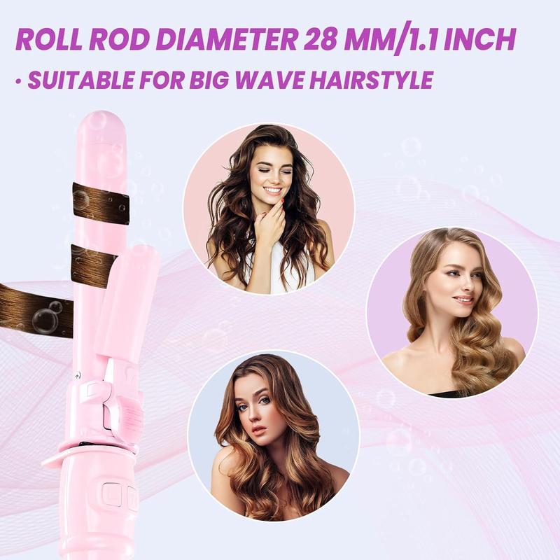 Automatic Curling Iron, Electric Heated Hair Curler, Portable Curly Hair Wand with Adjustable Heat Settings, Suitable for Home, Salon, Barbershop