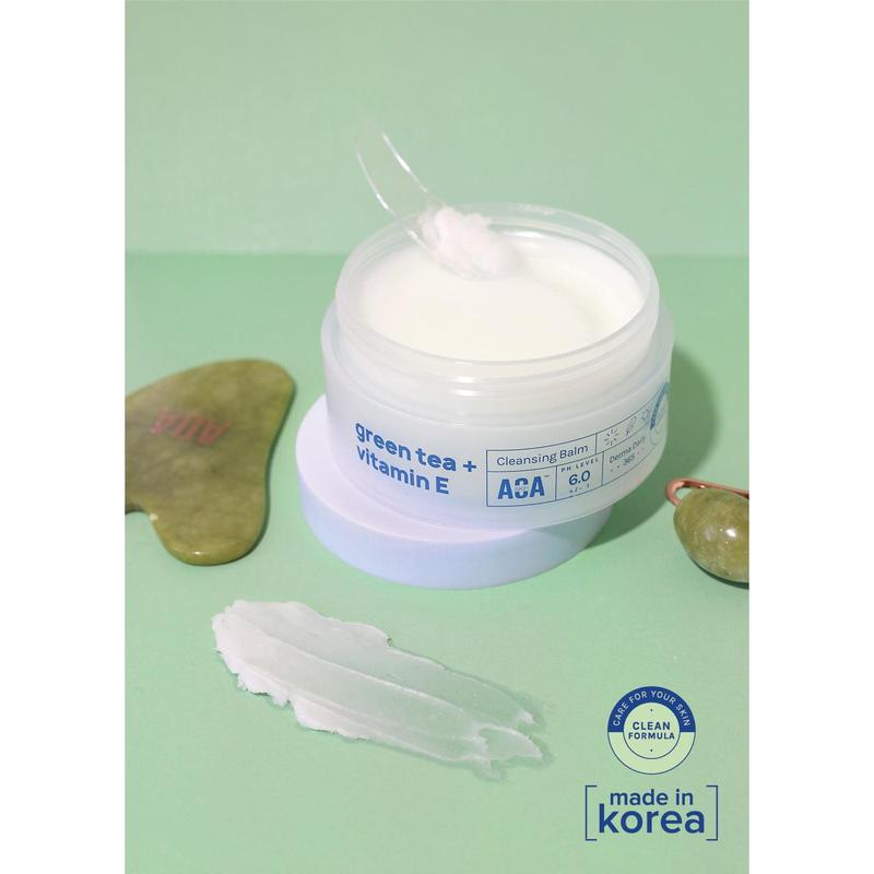 AOA Skin Green Tea + Vitamin E Cleansing Balm Sensitive Skin Fragrance Free All Skin Types Hydrating