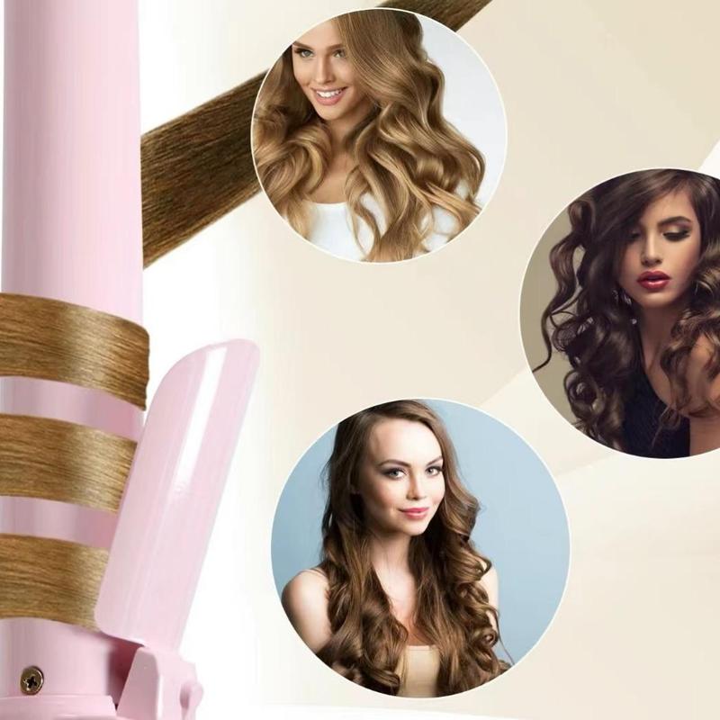 Automatic Curling Iron, Electric Heated Hair Curler, Portable Curly Hair Wand with Adjustable Heat Settings, Suitable for Home, Salon, Barbershop