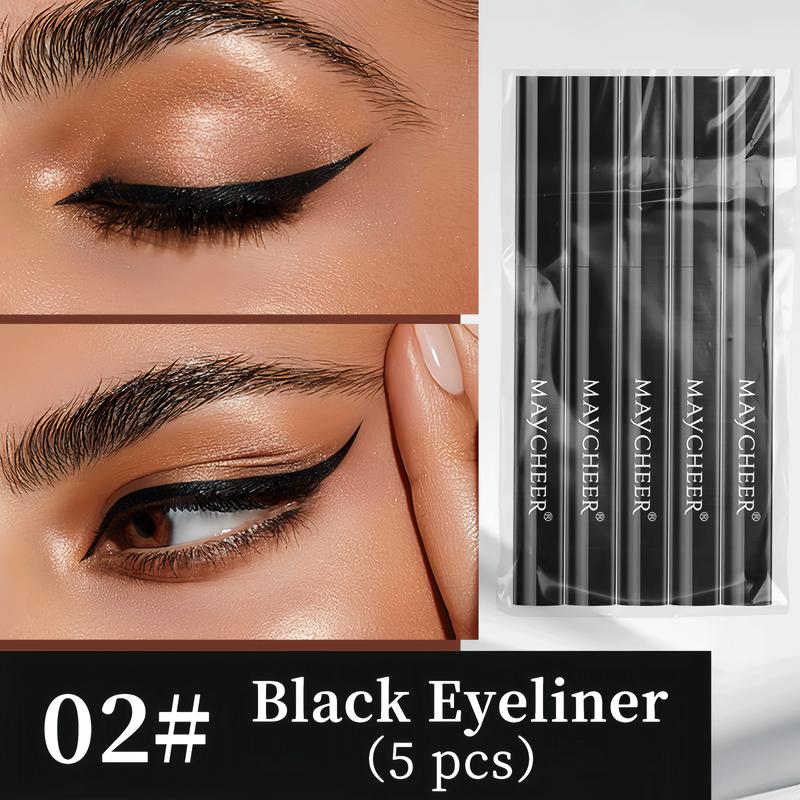 MAYCHEER 3pcs 5pcs Waterproof Liquid Eye Liner, Stay All Day Makeup with Fine Brush Tip Lasting Satin Finish, Smudge-Proof Eyeliner Makeup，Halloween and Christmas gifts