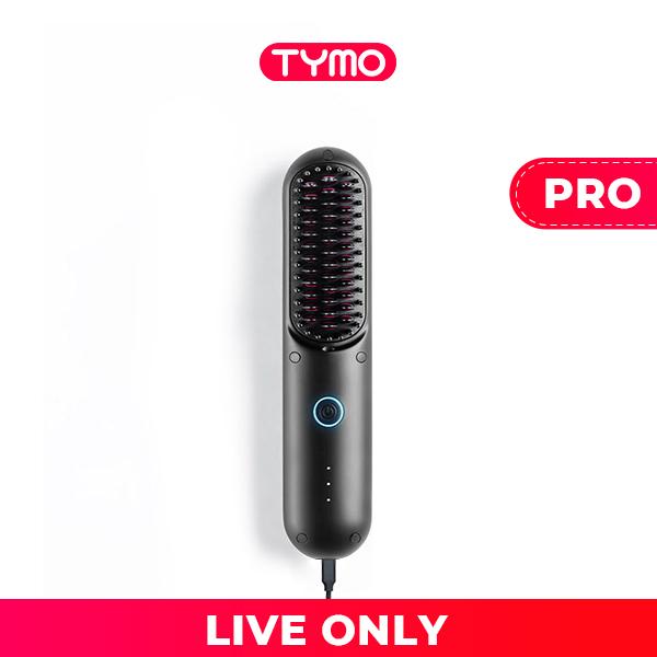 TYMO PORTA PRO-Cordless Portable Straightening Brush for Travel hair straightening Comfort pink hairstraightener