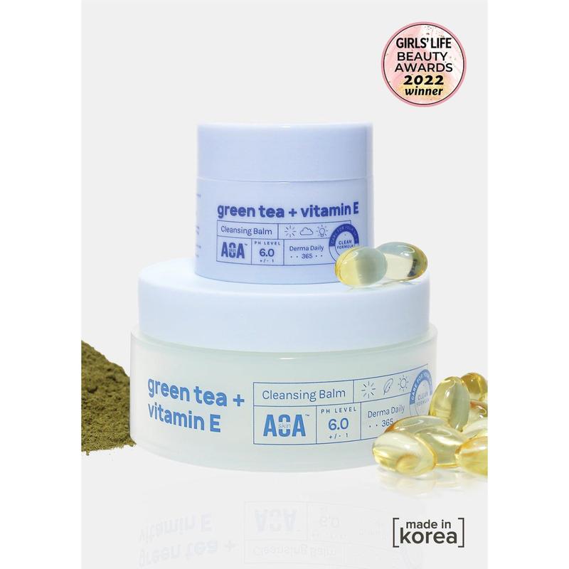 AOA Skin Green Tea + Vitamin E Cleansing Balm Sensitive Skin Fragrance Free All Skin Types Hydrating