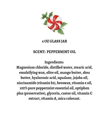 Hydra Mag Silk ‘Peppermint Calm' - (Magnesium | Hyaluronic Acid | Vitamin A, B3, C & E Lotion)