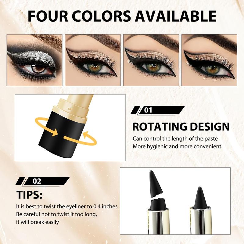 Long Wear Gel Eyeliner, Rationalu Gel Eyeliner, Natural Black Eyeliner Cream, Waterproof Long Wear Gel Eyeliner, Waterproof ＆ Smudge-Proof Matte Gel Eyeliner (02# Gray)