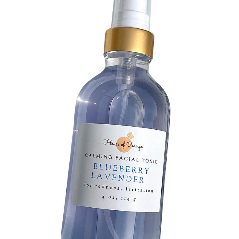 Blueberry Lavender Facial Tonic + Sensitive Skin + Redness + Acne friendly + Fragrance Free + Paraben Free Skincare Daily